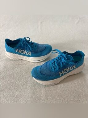 Hoka One One Mach X 2 Running Shoes Men's 9.5 Blue White